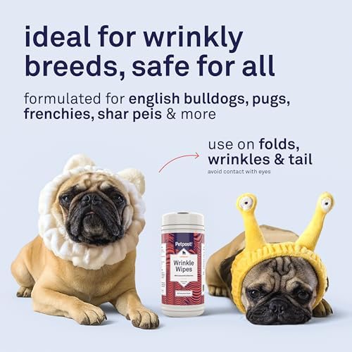 Petpost Large Wrinkle Wipes for Dogs | 60 Count 5x7 Dog Face & Wrinkle Cleaner | Gentle Pet Wipes with Coconut Oil & Aloe for Bulldogs, Pugs & Wrinkly Breeds | Dog Cleaning Wipes - Image 5