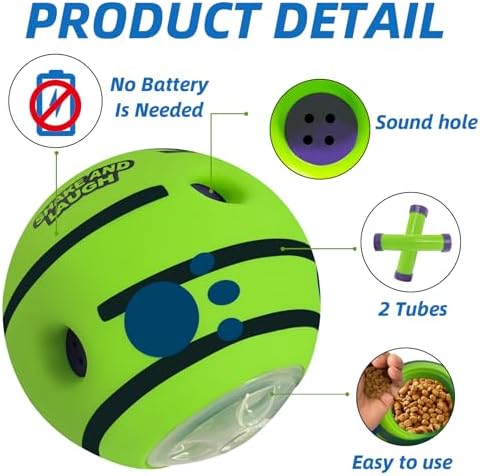 Interactive Puzzle Dog Treat Ball, XL, 5.51 in (14 cm) - Image 2