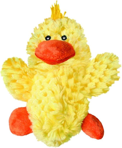 KONG - Plush, Low Stuffing Squeak Duck Dog Toy - Replacement Squeaker Included- For Small Dogs