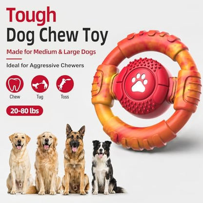 Pamlulu Tough Dog Toys for Aggressive Chewers, Indestructible Dog Toy for Large Dogs, Nylon Chew Toys for Medium Large Breed, Interactive Dog Toys to Keep Them Busy, Dog Birthday - Image 2