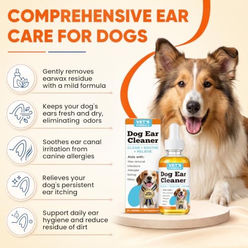 Dog Ear Cleaner and Infection Treatment,Natural Ear Drops for Dogs, Gentle Relief for Itching, Irritation, Wax Build-Up & Infections,Safe Ear Cleaning Solution for All Breeds & Ages - Image 2