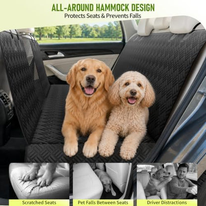 Dog Car Seat Cover for Back Seat, Waterproof 600D Oxford Dog Hammock - Image 3