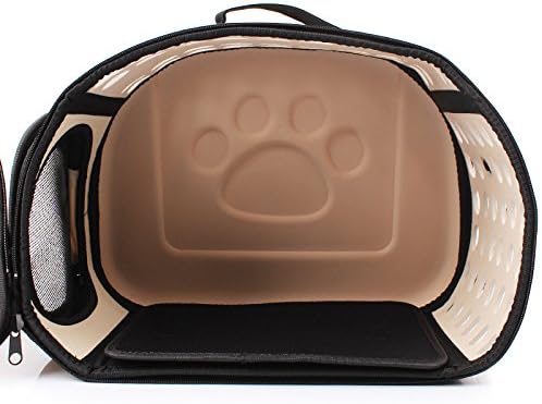 Foldable Pet Dog Cat Carrier Cage Collapsible Travel Kennel - Portable Pet Carrier Outdoor Shoulder Bag for Puppy Dog Cat Small Medium Large Animal (M, Pink) - Image 6