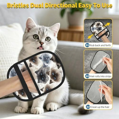 Cute Ragdoll Cat Faces Persian Kitten Pet Hair Removal Glove For Cats Dogs - Image 7
