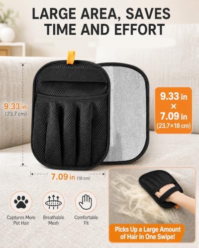 Pet Hair Removal Glove, Five-Finger Electrostatic Pet Hair Removal Glove - Image 5