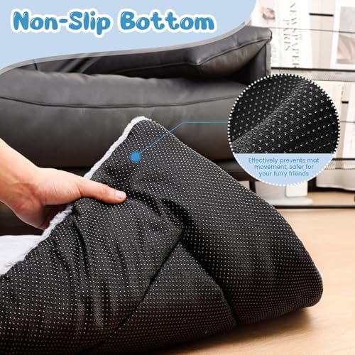 Dog Crate Pad, Washable Cozy Dog Bed Mat for Medium Dogs 36"x23", Dark Gray - Image 3
