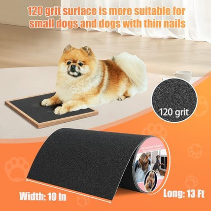 120 Grit Pet Nail Self Adhesive Replacement Emery Paper, 10in*13ft, Black - Image 2