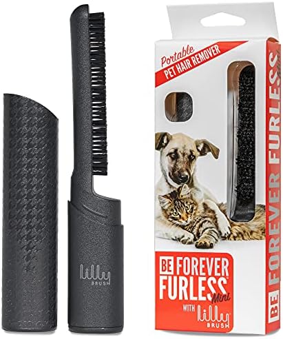 Lilly Brush Forever Furless Mini Pet Hair Remover Brush | Portable Lint Roller Replacement for Clothes, Furniture, Fabric & Rugs (Graphite Grey) by LillyBrush