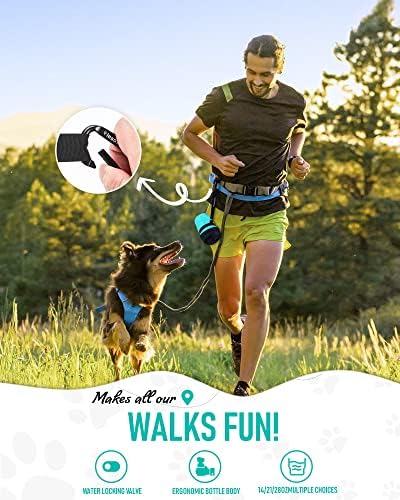 lesotc Dog Water Bottle, Portable Water Dispenser with Bowl, Leak Proof Pet Travel Squeeze Bottle, Puppy Essentials Dog Stuff Accessories for Outdoor Walking, Hiking, Camping - Image 2