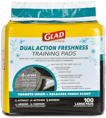 Glad for Pets Activated Carbon Puppy Training Pads, 23 x 23 In, 100 Count - Image 7