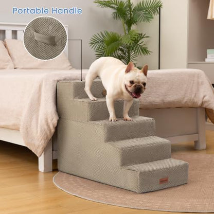 Aodisman Dog Stairs for High Beds 22.6" H, 5-Step Pet Steps for Small Dogs - Image 7