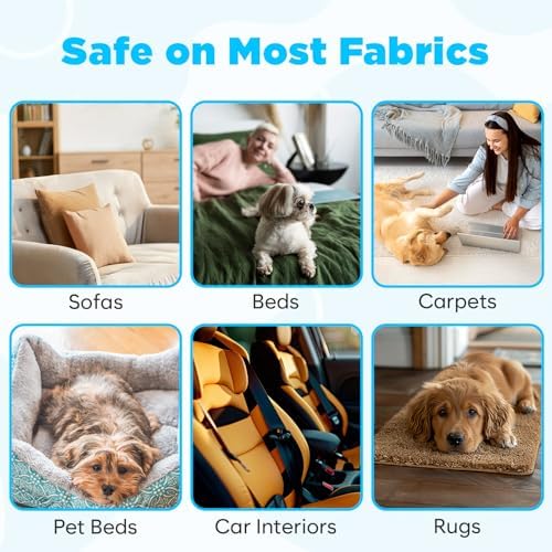 Pet Hair Removal Tool, Reusable Pet Hair Remover for Furniture, Couch, Carpet & Bedding, 17.3" Handle, Wide 7.3" Head, Mini Detail Brush, Easy Clean - Image 6