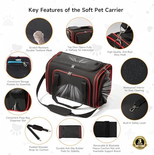 EliteField Soft-Sided Pet Carrier for Cats & Small Dogs (3-Year Warranty) - Image 5