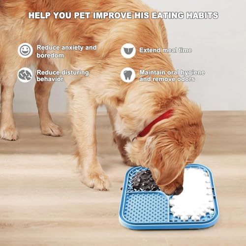 Azyh Licking Mat for Dogs & Cats 2 Pack, Slow Feeder Lick Pat for Large Dogs and Puppies, Anxiety Relief Dog Toys Feeding Mat for Butter Yogurt Peanut, Pets Bathing Grooming Training Mat (9.9'' × 6'') - Image 6