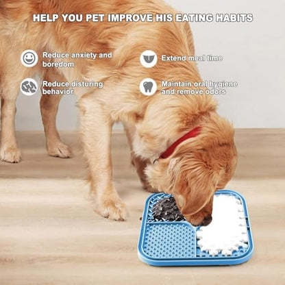 Azyh Licking Mat for Dogs & Cats 2 Pack, Slow Feeder Lick Pat for Large Dogs and Puppies, Anxiety Relief Dog Toys Feeding Mat for Butter Yogurt Peanut, Pets Bathing Grooming Training Mat (9.9'' × 6'') - Image 6