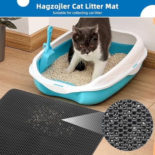 Cat Litter Mat for Litter Box Washable Urineproof (Black, 23.6×30inch) - Image 2