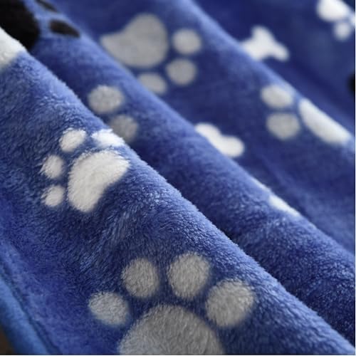 Dog Blanket Waterproof, Reversible Sherpa Fleece Sofa Protector 40x30 Blue - Image 4