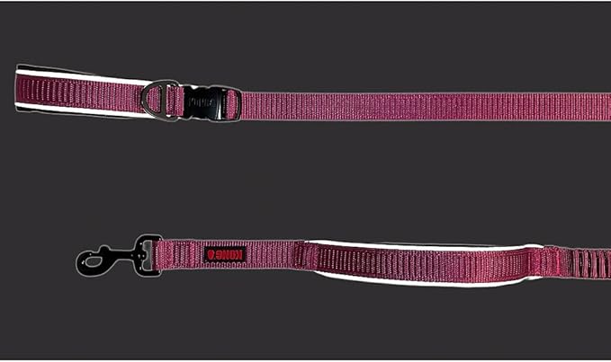 KONG Reflective Shock Absorbing Hands-Free Bungee Dog Leash 6' (Pink)