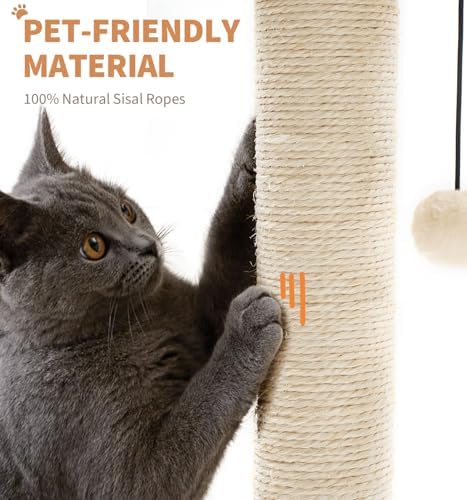 Made4Pets Cat Scratching Post for Indoor Cats with Ball Track 23.4" - Image 5