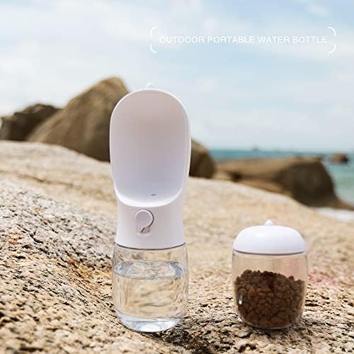 Dog Water Bottle with Food Container, Portable Leak Proof Pet Water Dispenser for Walking Hiking Travel, Puppy Essentials Accessories for Small Large Dogs, Dog Gifts (10oz/15oz/19oz) - Image 2