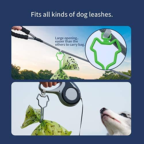 Dalzom® 2Pcs Dog Poop Bag Holder, Waste Bag Holder Carrier for Leash, Dog Poop Bag Dispenser for Walking Running Bicycle Accessory (Purple) - Image 3