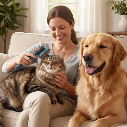 Cat Brushes for Indoor Cat，Pet Steam Brush for Dog Cats Grooming Kit Supplies Hair Grooming for Long Short Hair Cats Dogs - Image 3