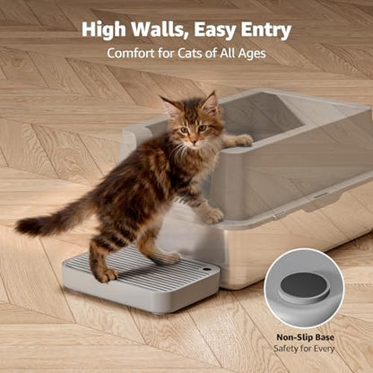 Litter Box Step, Litter Box Ramp/Catcher with Filter Function,Anti-Tracking - Image 7