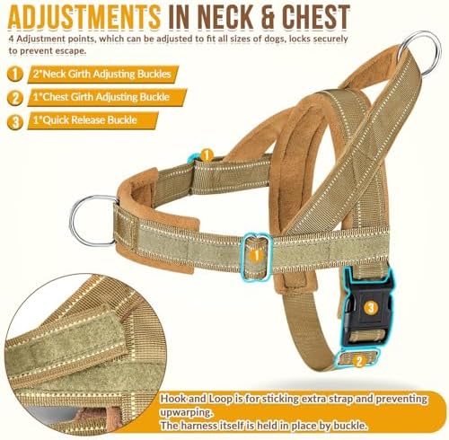 SlowTon No Pull Dog Harness and Leash Set - Heavy Duty, Soft Padded - Image 5