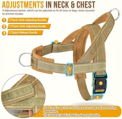 SlowTon No Pull Dog Harness and Leash Set - Heavy Duty, Soft Padded - Image 5