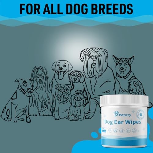 Petazy Dog Ear Wipes for Dog Yeast Wax Itch and Odor | Unscented Dog Ear Cleaner for Dogs | Natural Cleaning Puppy Ear Wipes | Soothing Ear Wipes for Pets Cat | Natural Ingredients | 120 XL Pcs - Image 7