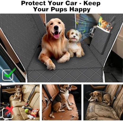 PetJoy Dog Car Seat Cover – 600D Heavy Duty Waterproof & Scratch-Resistant, Non-Slip Rear Seat Protector for Dogs, Fits SUVs, Trucks, Cars - Image 2