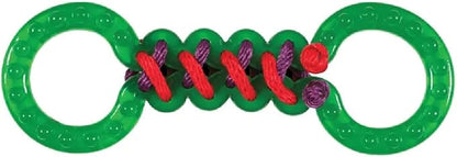 Rope and Rubber Double Sided Dog Tug Toy 12.75" Long for Medium to Larger Breeds (Blue Tug Toy)