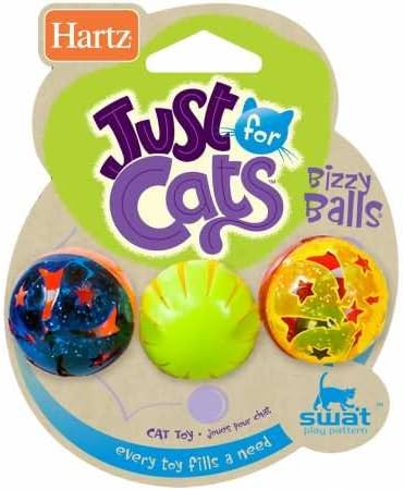 Hartz Just for Cats Bizzy Balls Cat Toy for all breed sizes by Hartz
