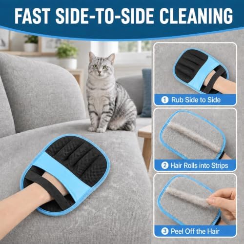 Thickened Pet Hair Removal Glove for Couches, Carpets and Pet Beds - Image 3