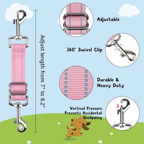 YUEPET Dog Safety Collar Clips 5 Pack Adjustable Prong Collar Backup Clips - Image 2