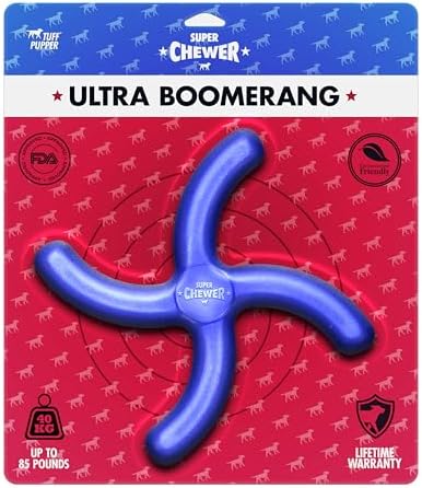 Tuff Pupper SuperChewer Tough Boomerang Toy | Lifetime Replacement | Strong Natural Rubber | Great Dog Fetch Toy | Toys for Dogs | Ultra Durable Chew Toys for Aggressive Chewers | for Large Breeds - Image 4
