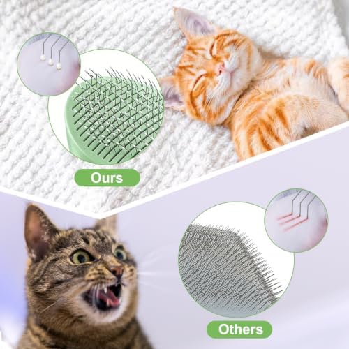 Cat Brush for Shedding, Self Cleaning Brush for Long & Short Hair Cats - Image 5