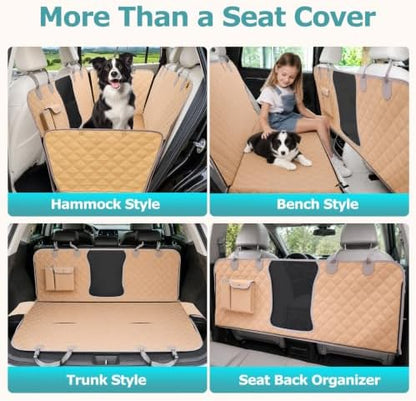 Bark Lover Dog Car Seat Covers for Back Seat, Waterproof Car Seat Protector for Dogs Hammock for Cars Trucks SUV, Full Coverage Protection for Your Vehicle Interior - Image 5