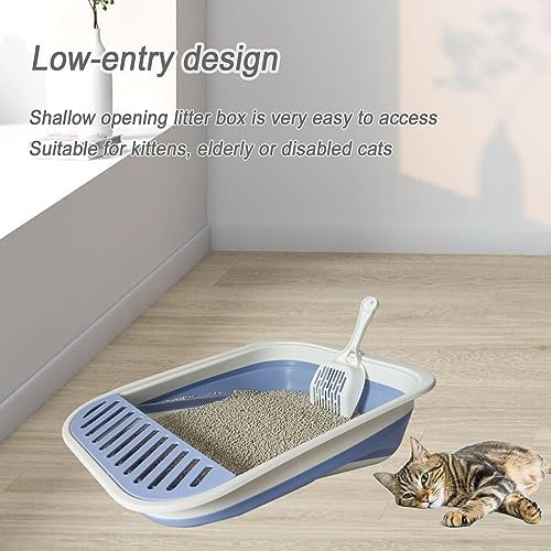 Collapsible Kitten Litter Box Low Entry Small Cat Litter Box XL - Image 3