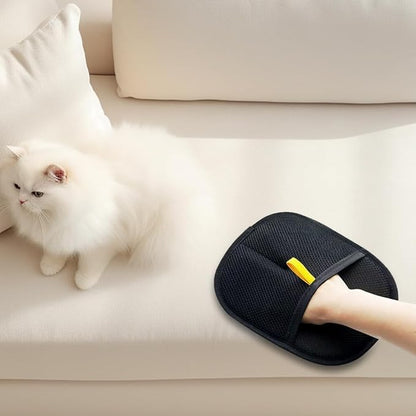 2 PCS Pet Hair Remover Gloves, Electrostatic Dog Hair Remover, Reusable Cat Hair Remover Grooming Gloves Brush Tool for Couch, Furniture, Carpet, Curtain
