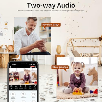 VSTARCAM 2K HD Pet Camera with Phone App, Indoor Camera for Home Night Vision, 2-Way Audio, Motion Detection, 2.4G WiFi Dual Monitor, 7/24 Recording, Cloud/SD Card Storage - Image 6