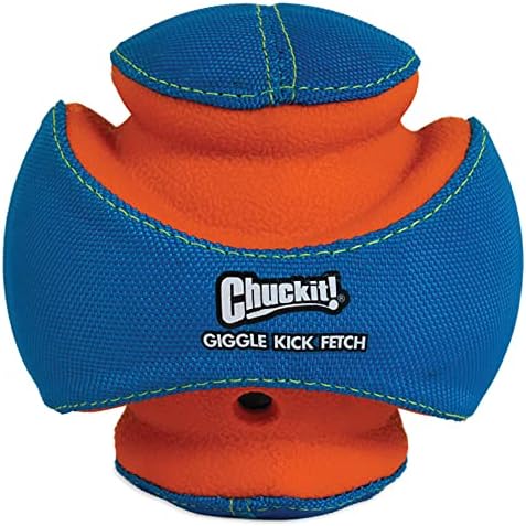 ChuckIt! Kick Fetch Dog Toy Ball With Giggle Sounds, Small by Chuckit