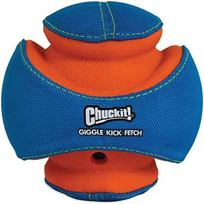 ChuckIt! Kick Fetch Dog Toy Ball With Giggle Sounds, Small by Chuckit