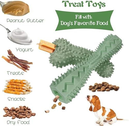 Puppy Teething Toys Rubber Bone Molar Ball Interactive Donut Treat Dumbbell - Image 3