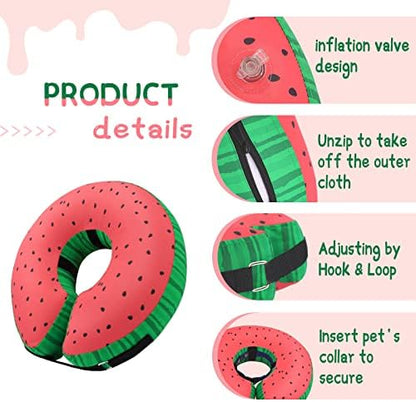 Supet Inflatable Dog Cone Collar for Large Medium Small Dogs, Soft Cone Collar for Dogs Cats, E Collar Pet Neck Donut Dog Cone Alternative After Surgery - Image 6