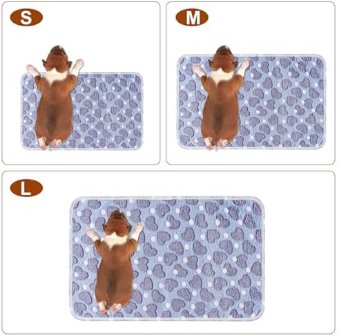 1 Pack 3 Blankets for Dog Puppy Cat (Medium 30x20'', Purple, Pink, Green) - Image 2