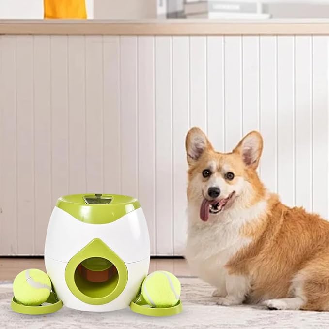 Interactive Dog Puzzle Toy - Drop The Ball to Get Treats, 2-in-1 Treat Dispenser & Slow Feeder for Healthy Eating, Keep Them Busy and Stop Boredom, Fun and Durable for All Breed