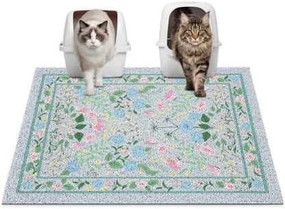 Glittme Cat Litter Mat, 33"x22" Non-Slip Washable Trapping Mat for Cats by Glittme