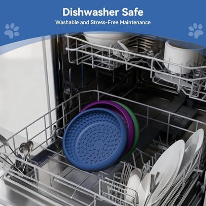 Dog Lick Bowl, Anxiety Relief Lick Mat for Dogs, Non-Slip Freeze Licking Bowl Enrichment Puzzle Feeder for Distraction, BPA Free Silicone, Dishwasher Safe(Blue-Medium) - Image 5