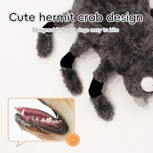 Touch Moving Pet chew, Plush, Interactive Small and Medium Pet Plush Toys Electric Type-C Rechargeable Vibration Ball with Spider Shell Detachable Pet Chew Toys. - Image 5